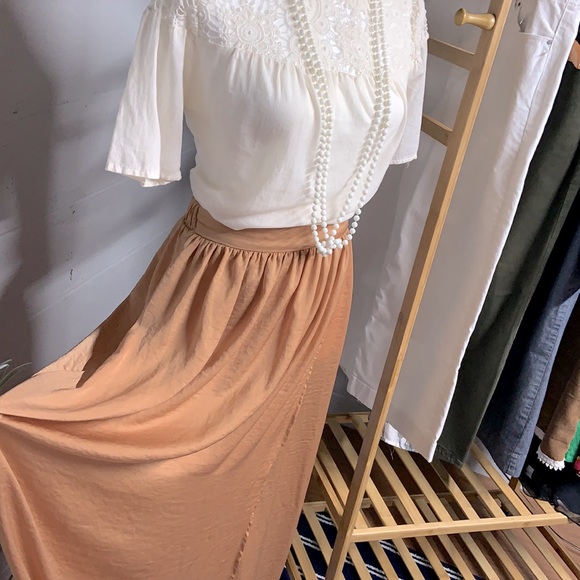 Forever 21 Dresses & Skirts - 4/$65 - NWOT Silky Champagne Faux Wrap Maxi Skirt